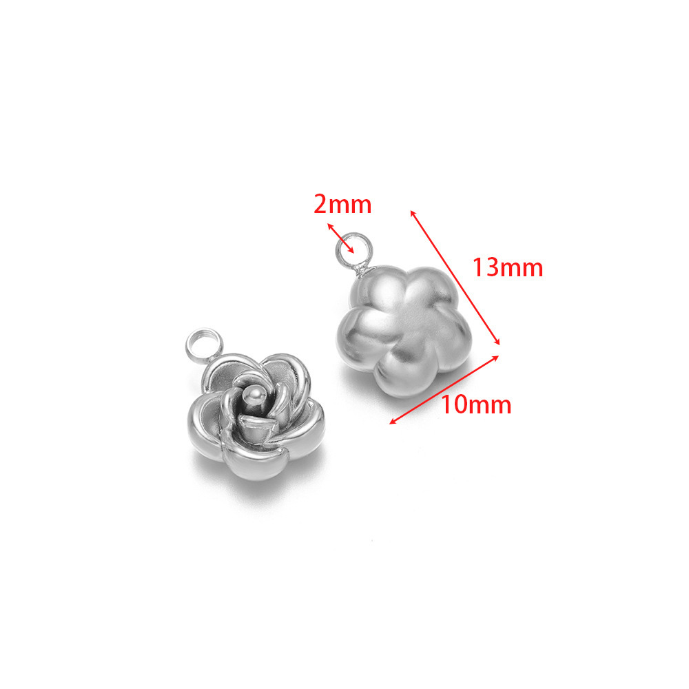 10.5*8mm rose pendant with 1.5mm single hole, medi