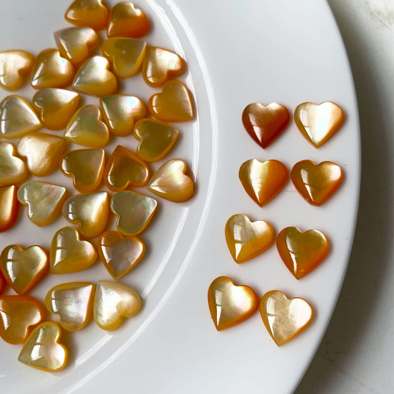 10mm love yellow shellfish (3mm thick)