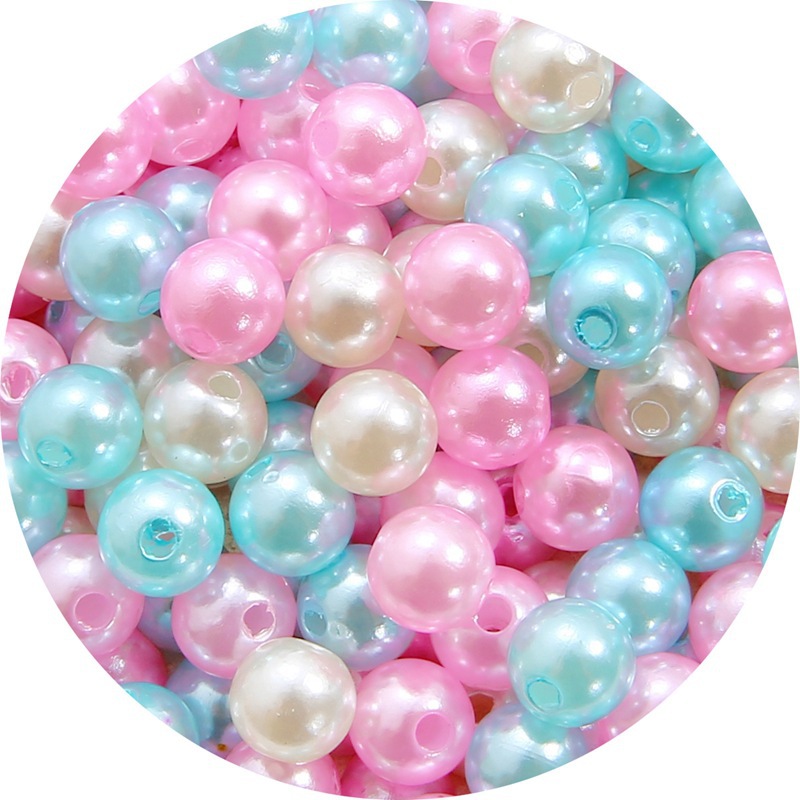 3:Lake blue pink rice white 3 color mix