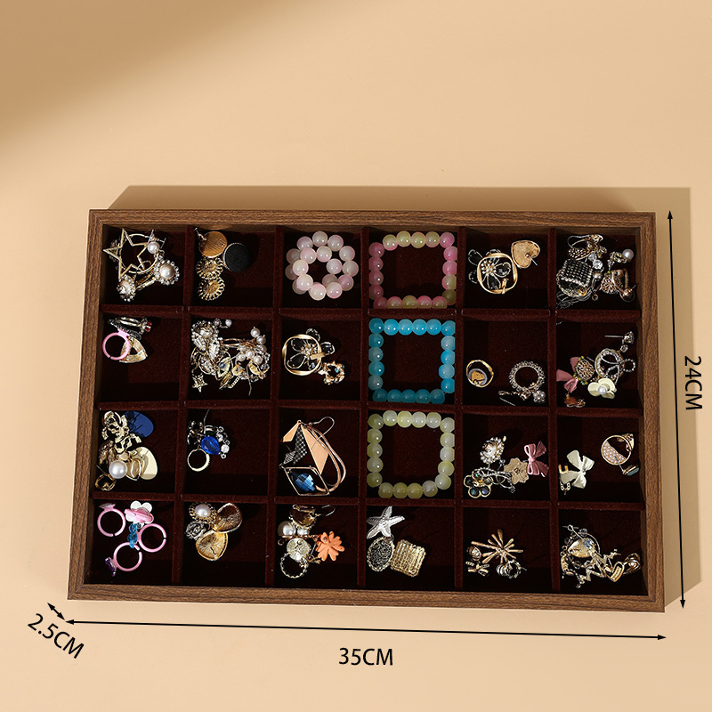 3:24 grid plate (black walnut grain with red interior)