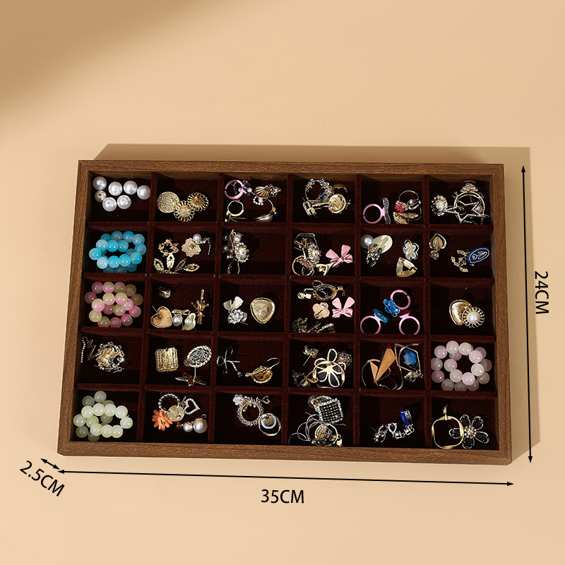 4:30 grid plate (black walnut grain with red interior)