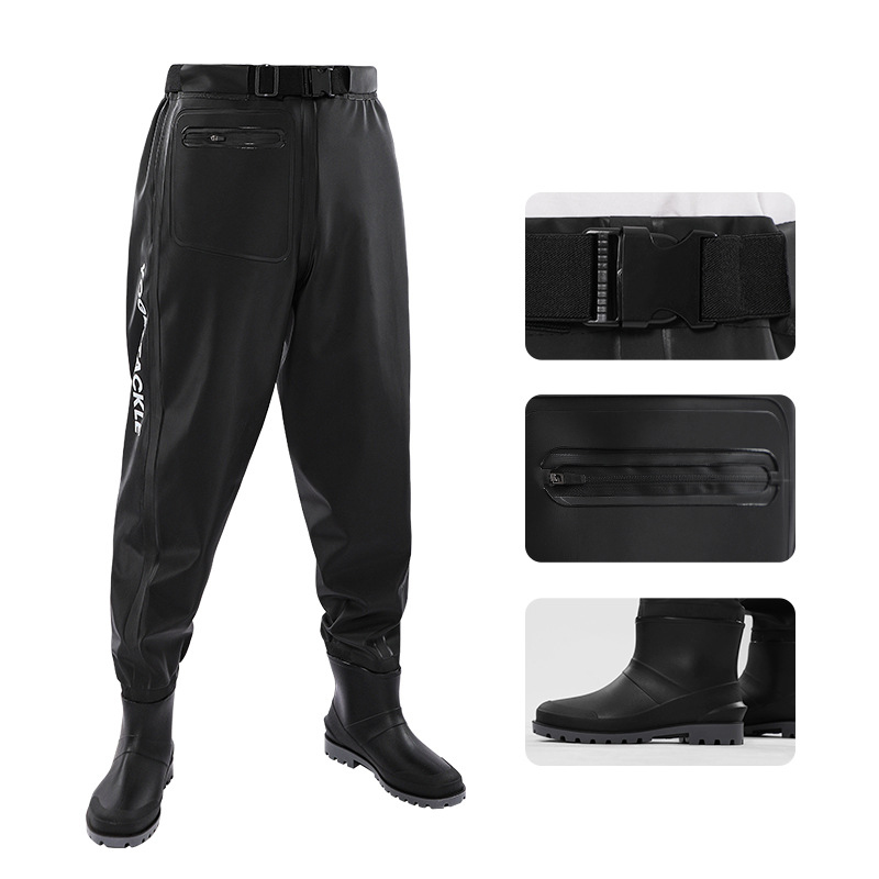 PVC black waist [belt   rhinoceros shoes]]