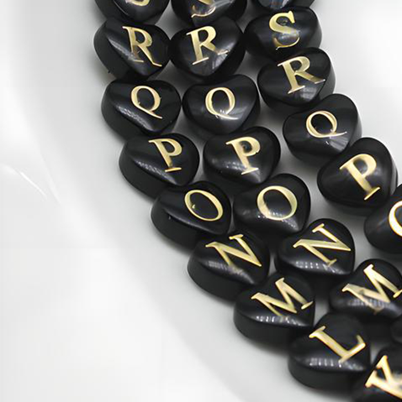 2:Love black glass straight hole