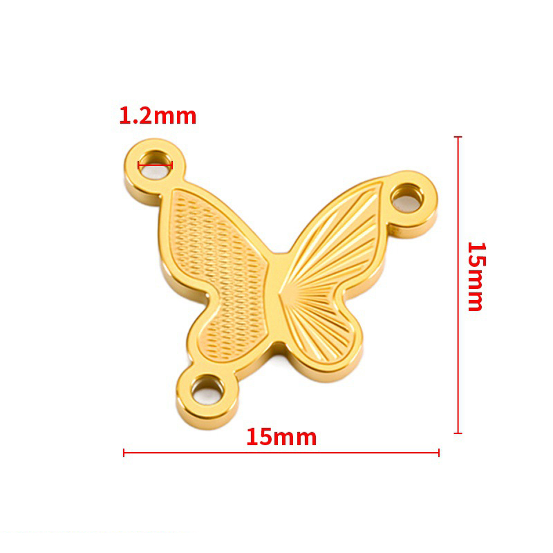 three-hole butterfly pendant 15x16.8mm