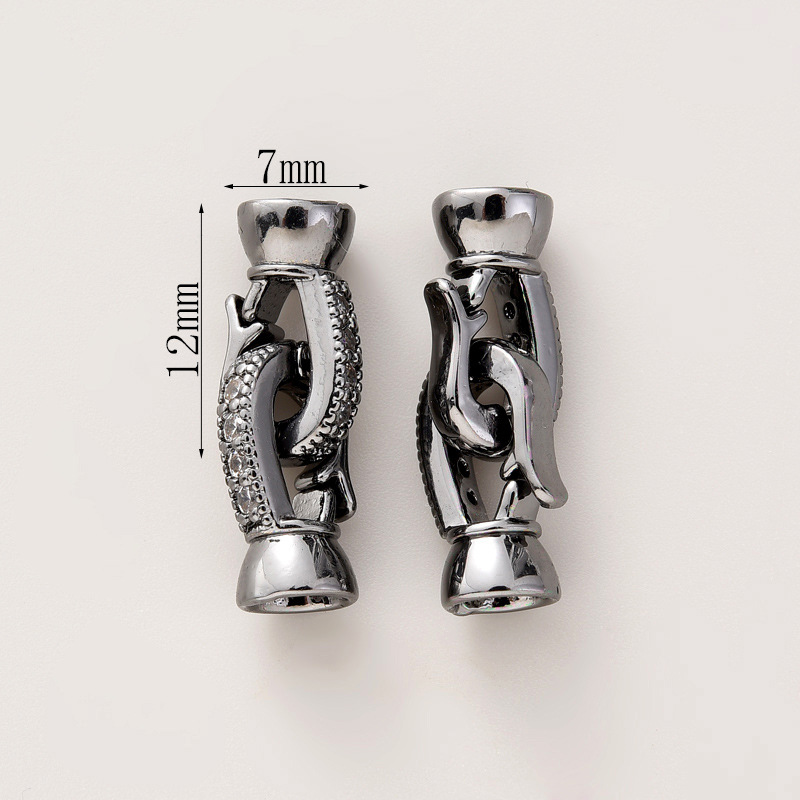 10:# 282 pair of gun black with zirconium buttons (two)