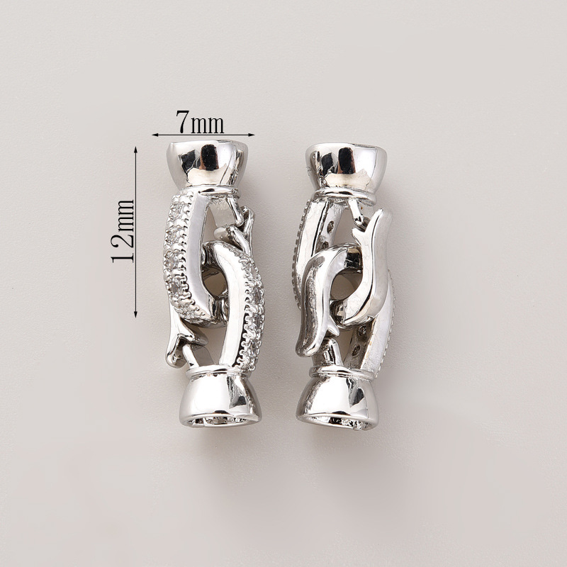 #279 pair of white gold with zirconium buttons (tw