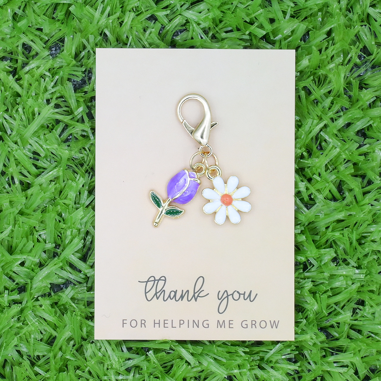 3:Purple keychain + cardboard