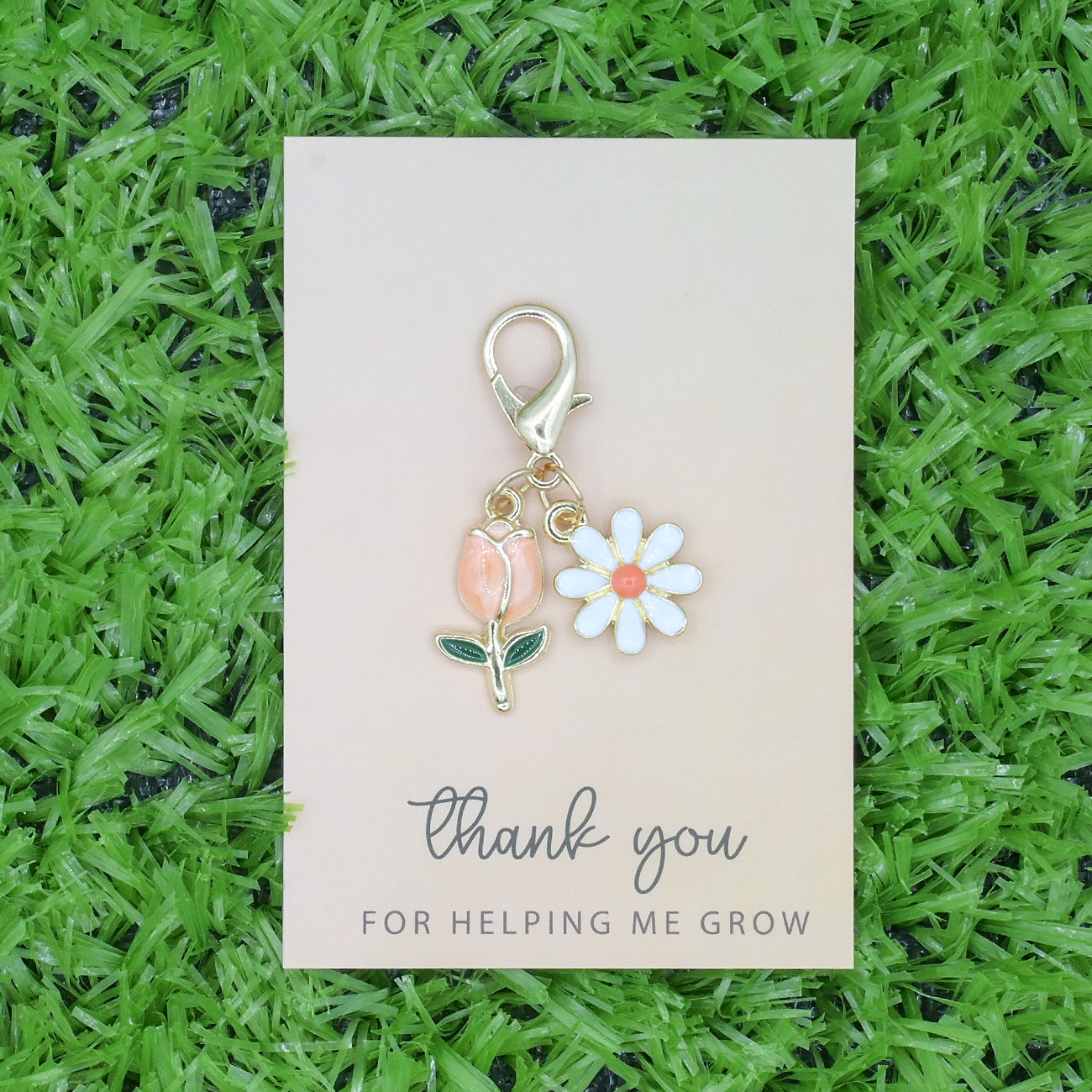 4:Pink tulips + cardboard