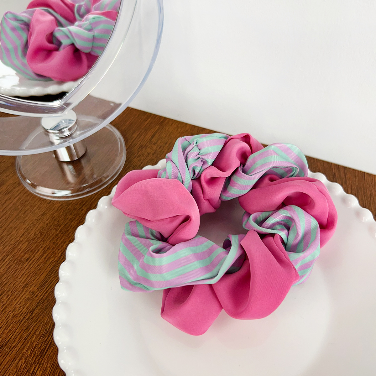 4:rose red double hair ring