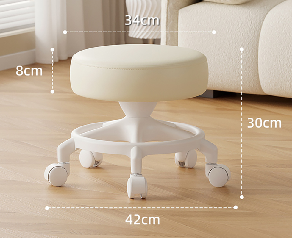 Anti-rollover reinforced five claws: white [with] wear-resistant and anti-scratch wheels