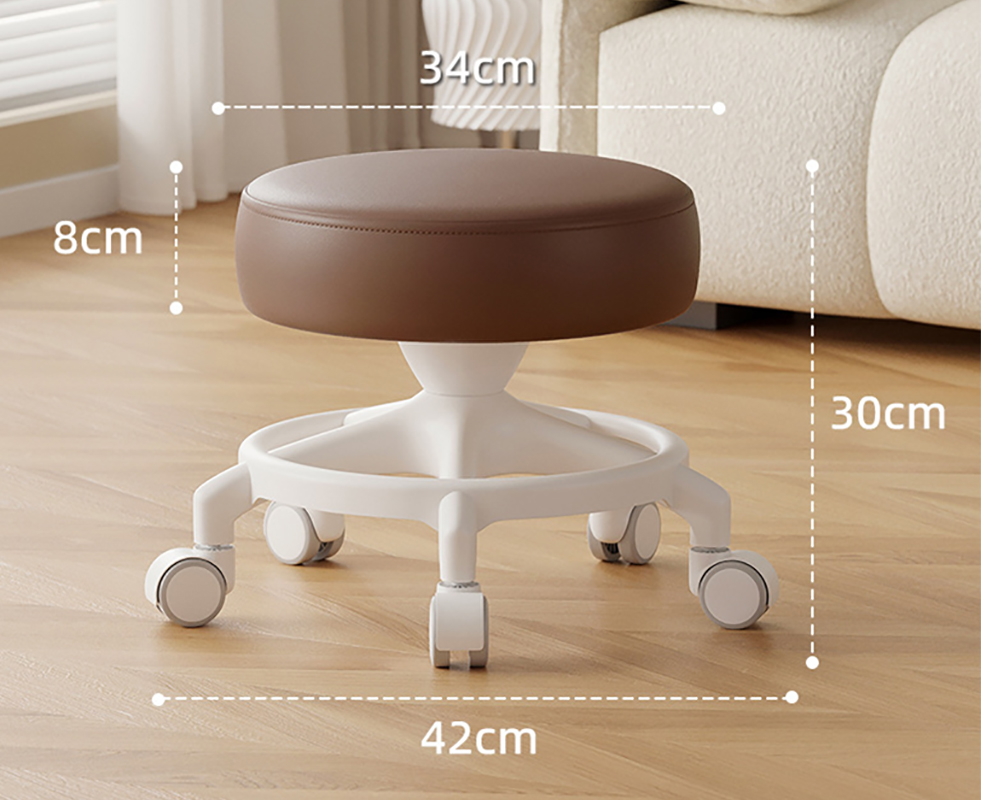 Anti-rollover reinforced five claws: deep coffee [with] noise-reducing rubber-coated wheels
