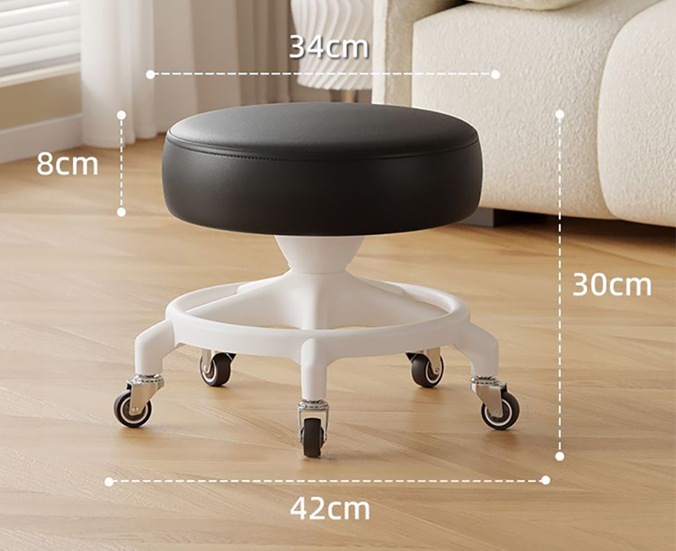 Anti-rollover reinforced five claws: black [with] silent rubber wheels