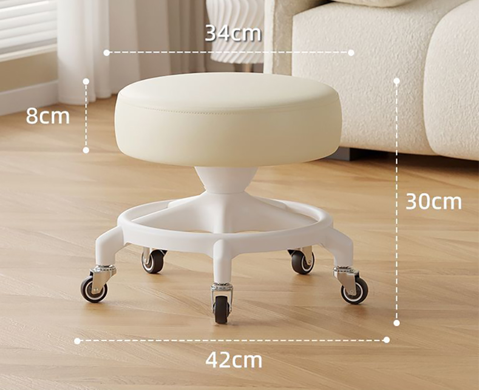 Anti-rollover reinforced five claws: white [with] silent rubber wheels