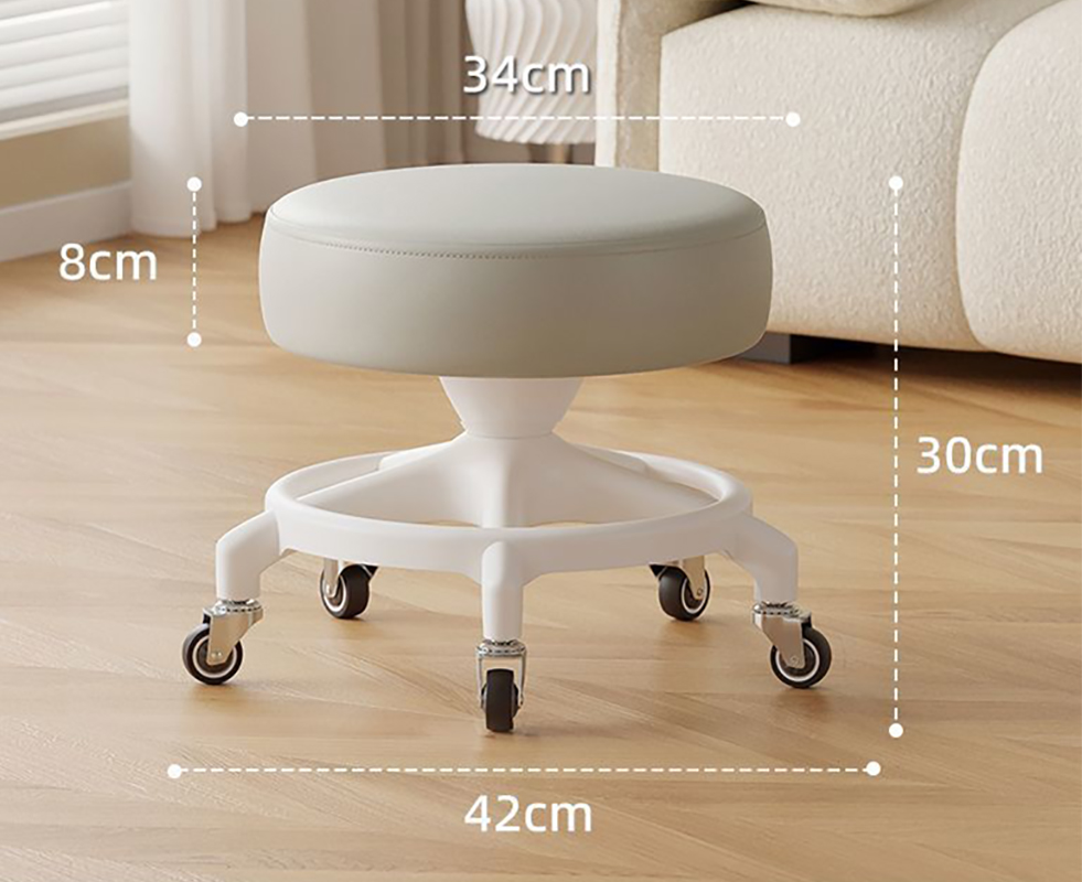 Anti-rollover reinforced five claws: light gray [with] silent rubber wheels