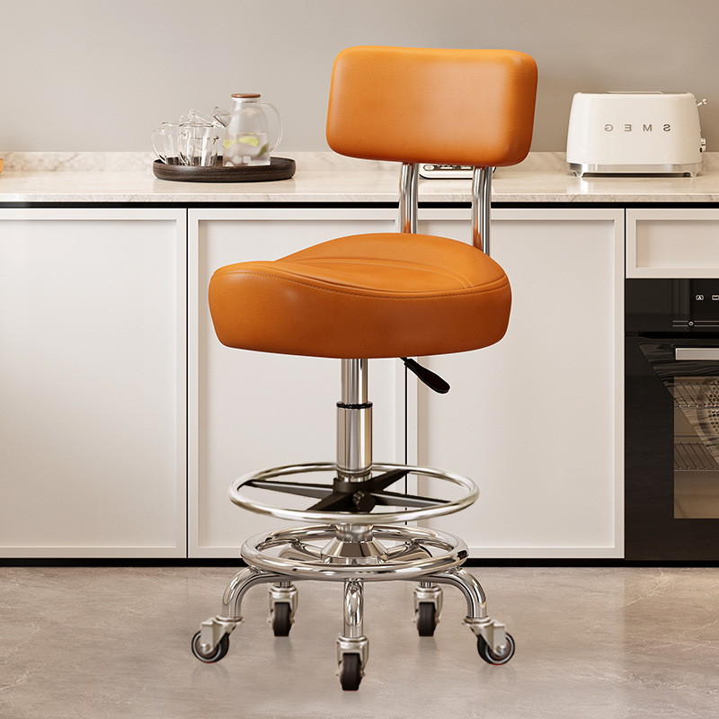Model with footrest and backrest: orange [with] silent rubber wheels
