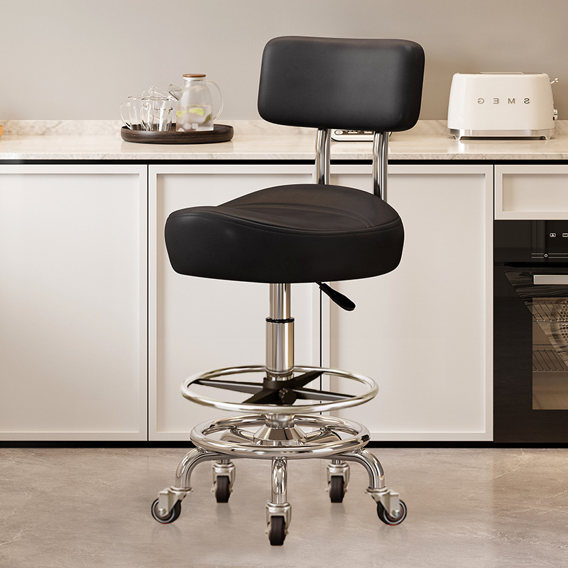 Model with footrest and backrest: black [with] silent rubber wheels