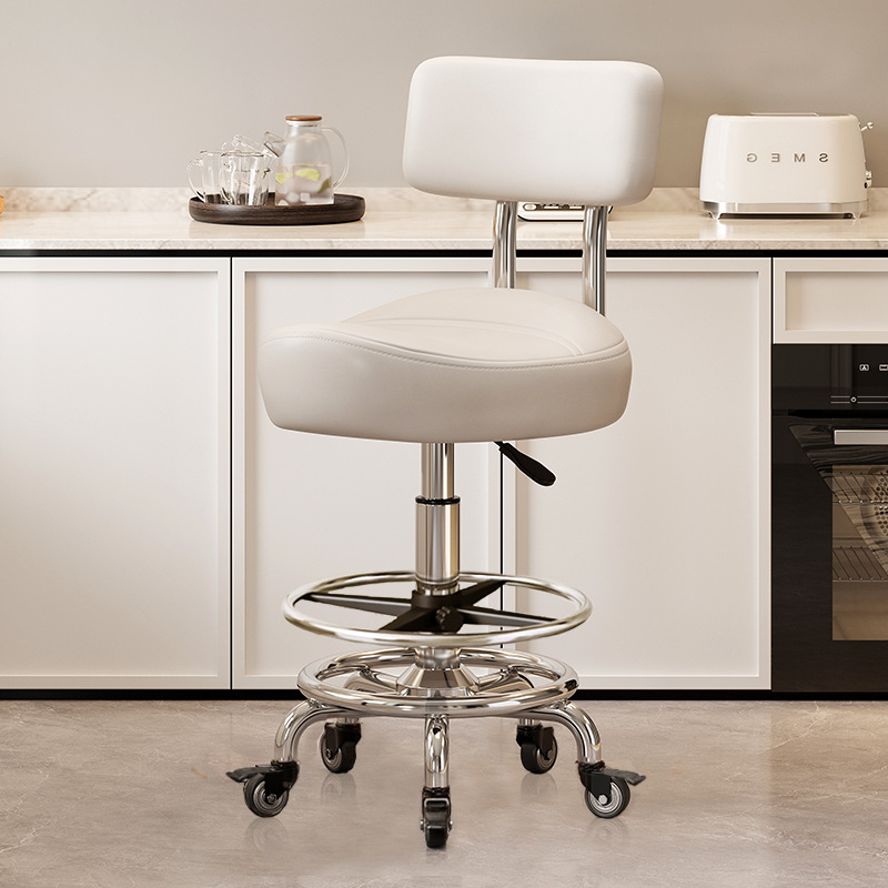 Model with footrest and backrest: white [with] gold diamond brake wheels
