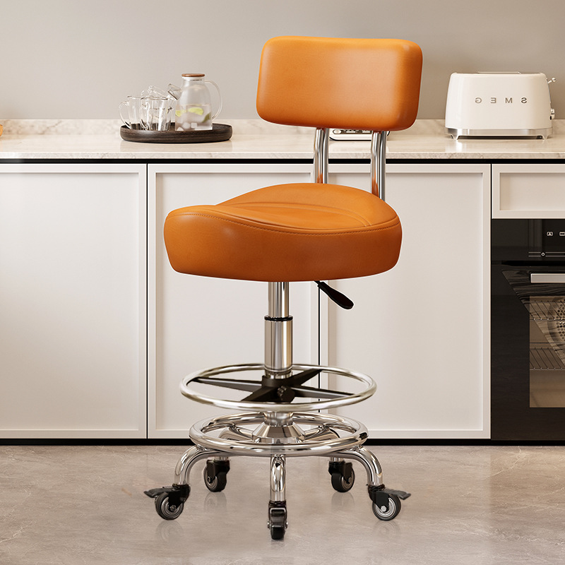 Model with footrest and backrest: orange [with] gold diamond brake wheels
