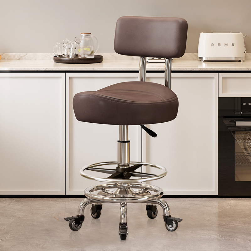 Model with footrest and backrest: dark coffee [with] gold diamond brake wheels