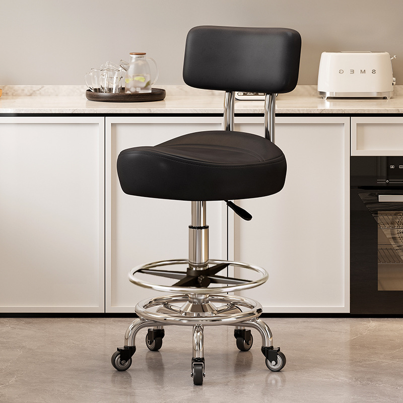 Model with footrest and backrest: black [with] gold diamond bearing wheel