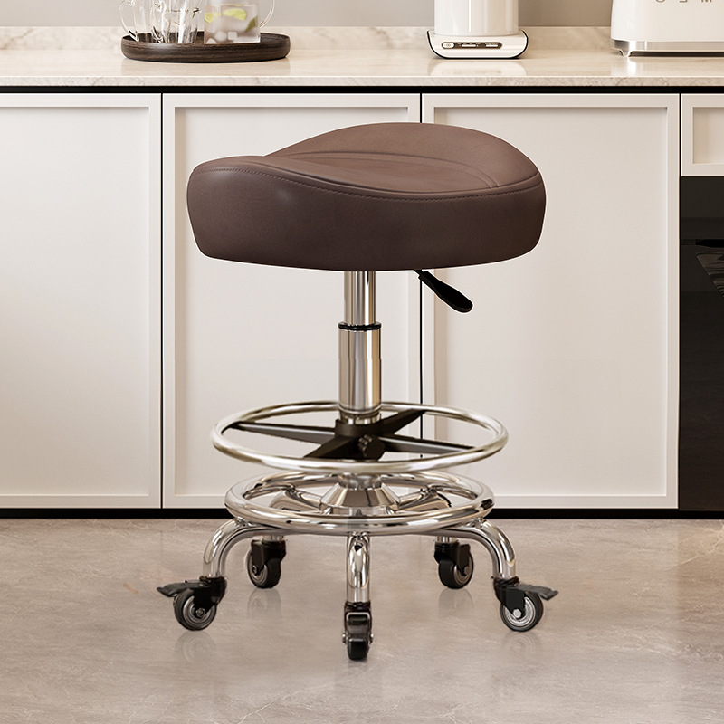 With pedals and no backrest: dark coffee [with] gold diamond brake wheels