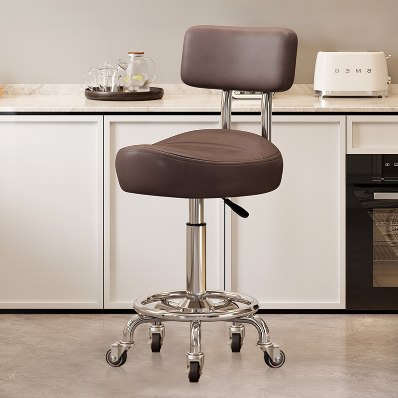 Backrest model without pedals: dark coffee [with] silent rubber wheels