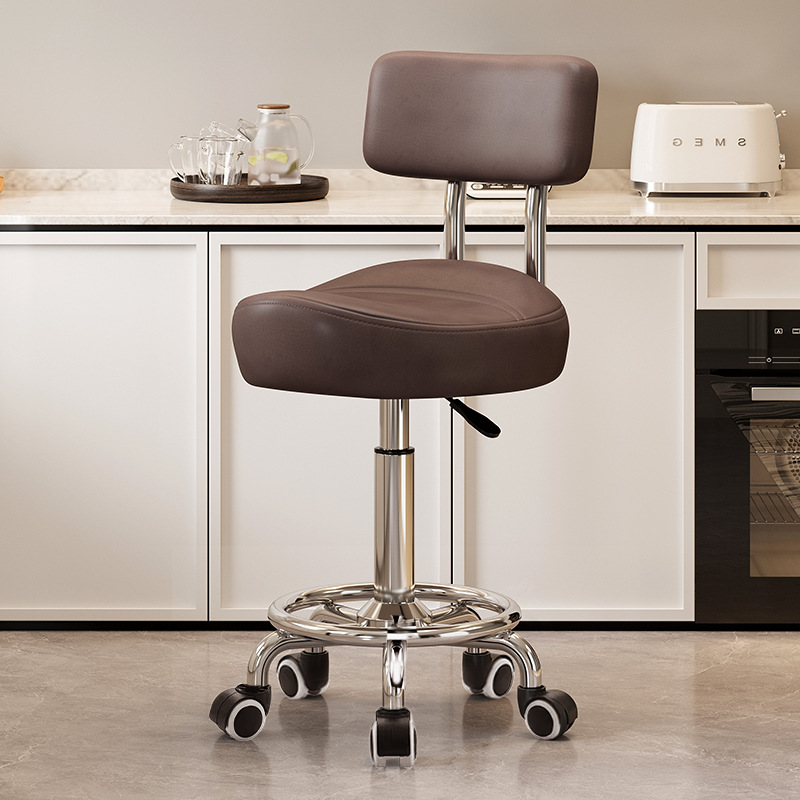 Backrest model without pedals: dark coffee [with] noise-reducing rubber-coated wheels