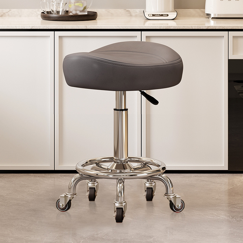 No pedals and no backrest: gray [with] silent rubber wheels