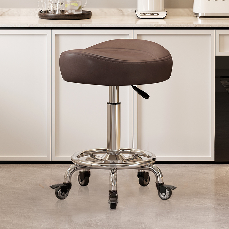 No pedals and no backrest: dark coffee [with] gold diamond brake wheels