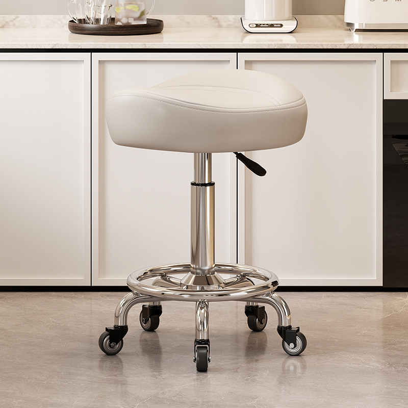 No pedals and no backrest: white [with] gold diamond bearing wheel