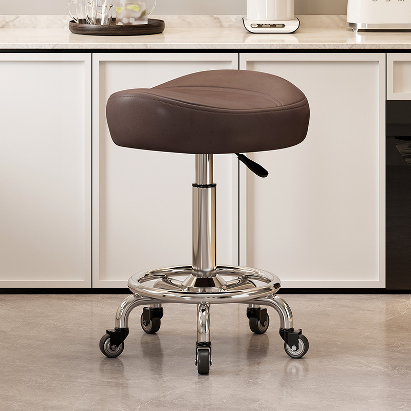 No pedals and no backrest: dark coffee [with] gold diamond bearing wheel