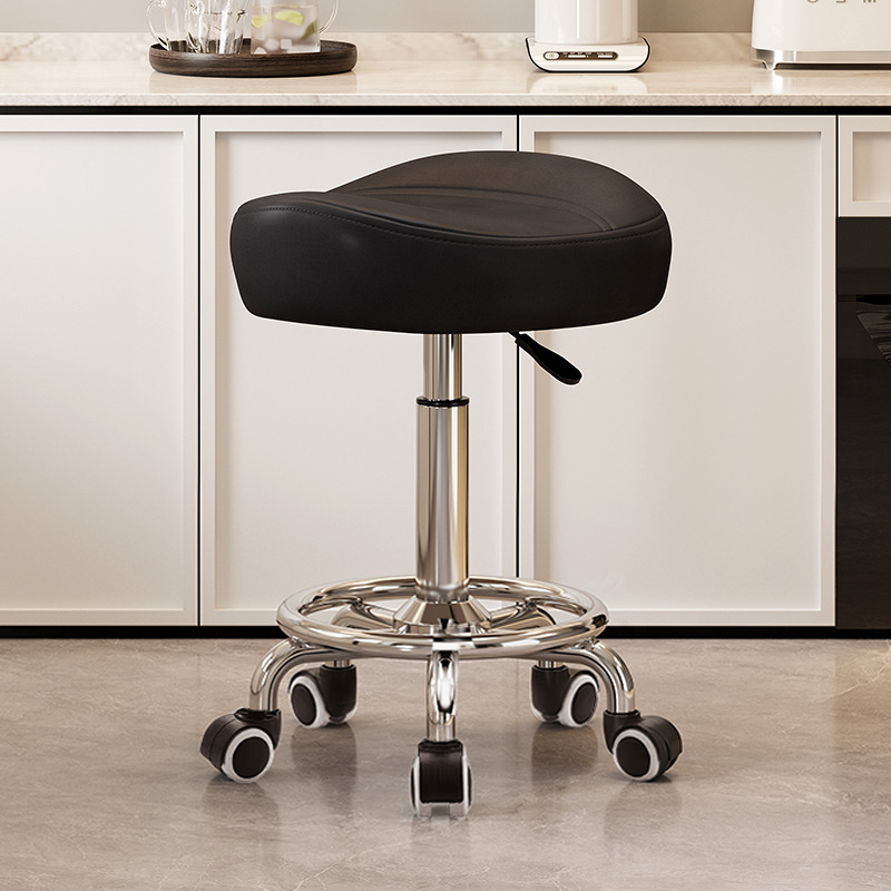 No pedals, no backrest: black [with] noise-reducing rubber wheels