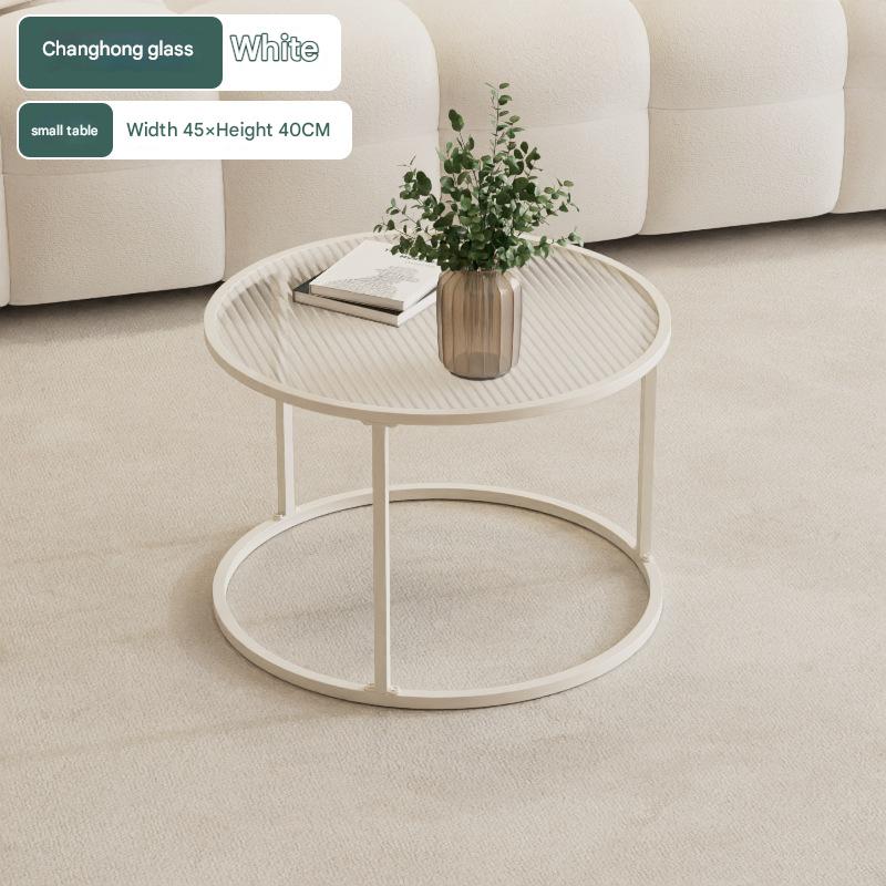 Changhong Glass   white feet [45cm single table]]