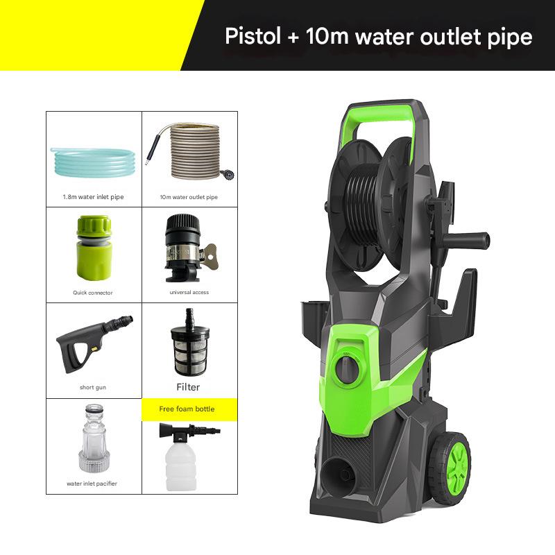green Short gun 10m water outlet pipe   foam pot