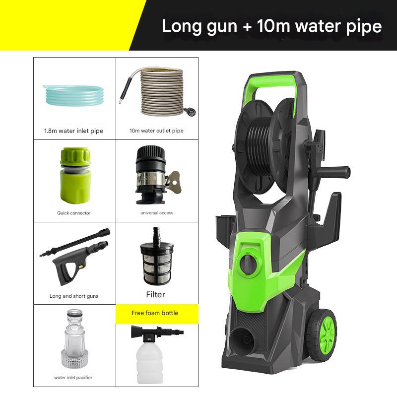 green Long gun 10m water outlet pipe   foam pot
