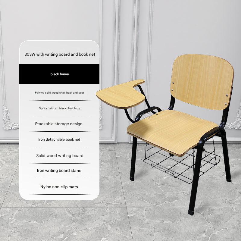 [black frame*wooden board model] chair with board and book net