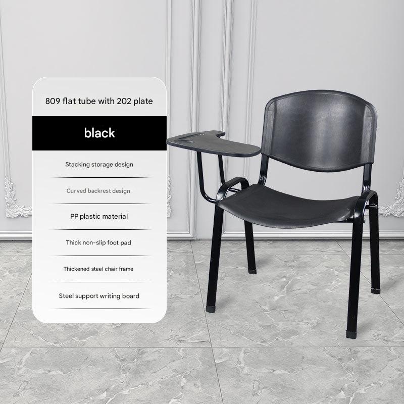 [black frame*all plastic model*flat tube] chair with table