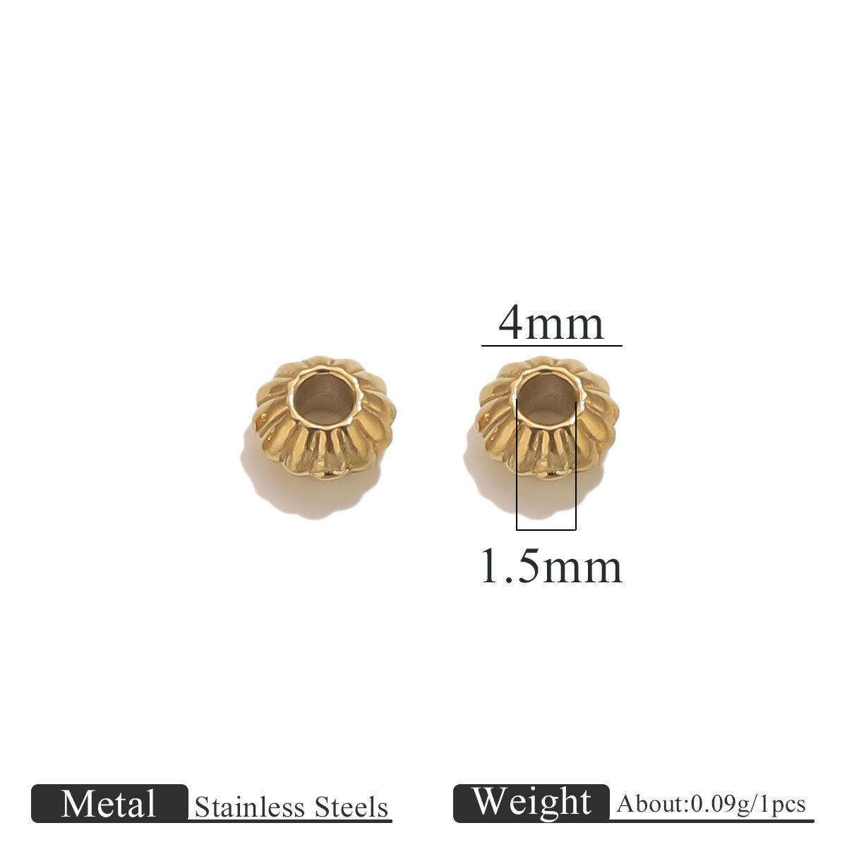 5:Gold beads-4mm