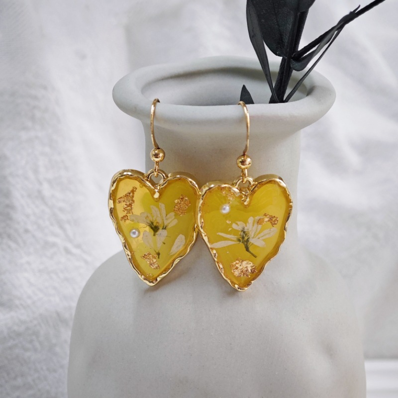 Yellow earrings