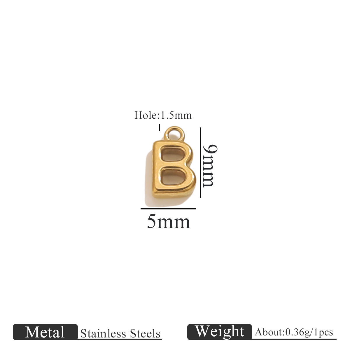 Gold circled letters-b