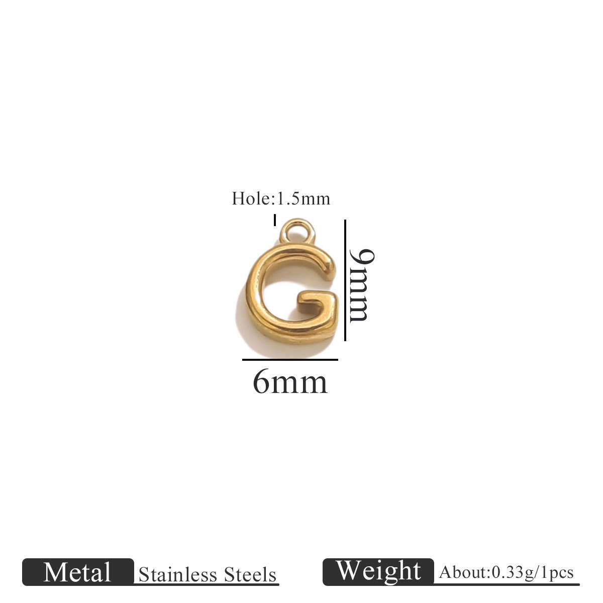 Gold circled letter-g