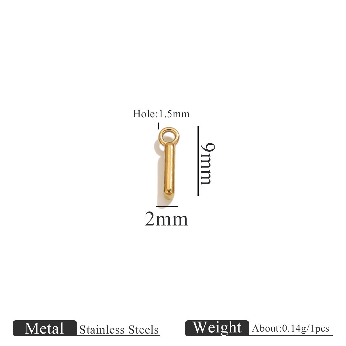 Gold circled letter-i