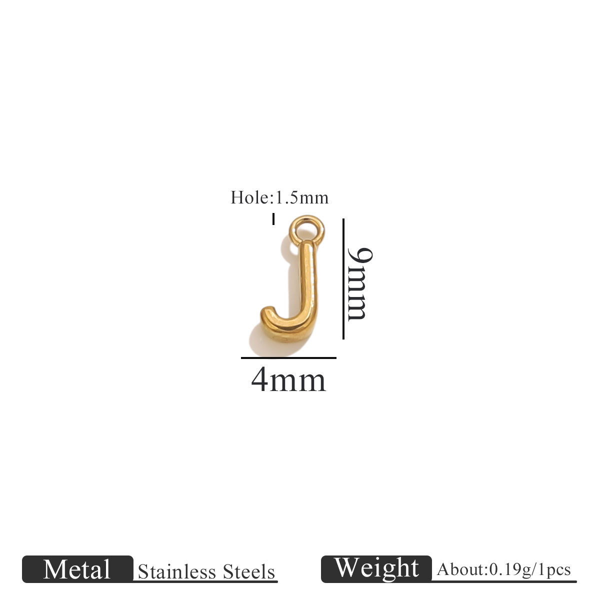 Gold circled letter-j