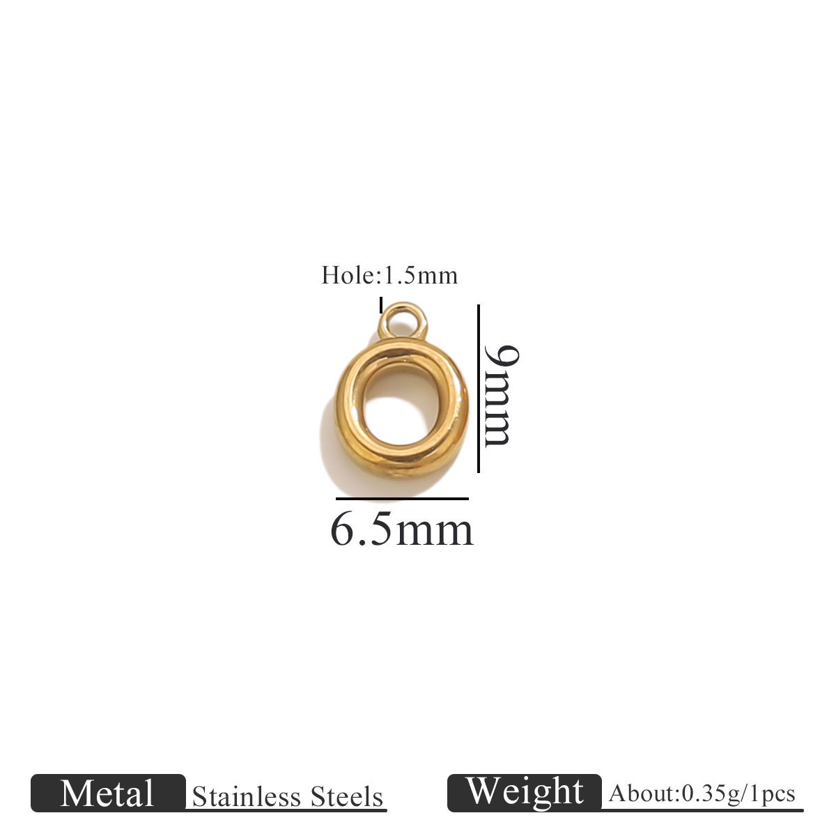 Gold circled letter-o