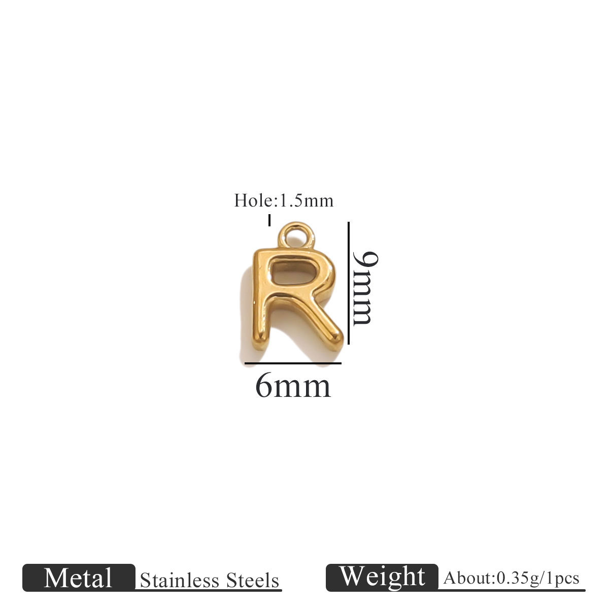 Gold circled letter-r