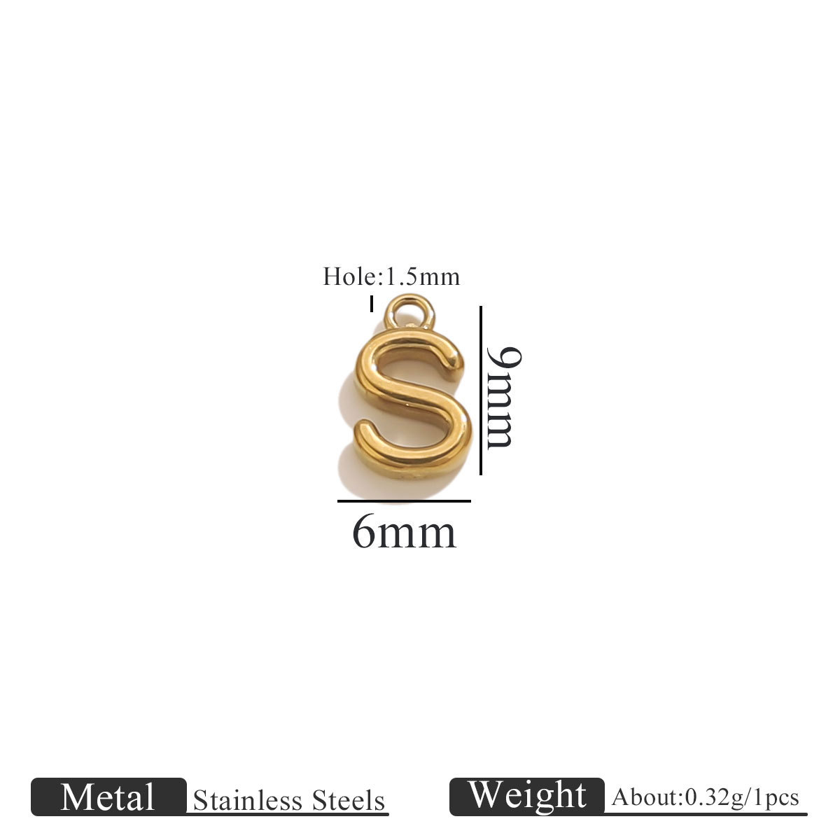 Gold circled letters-s