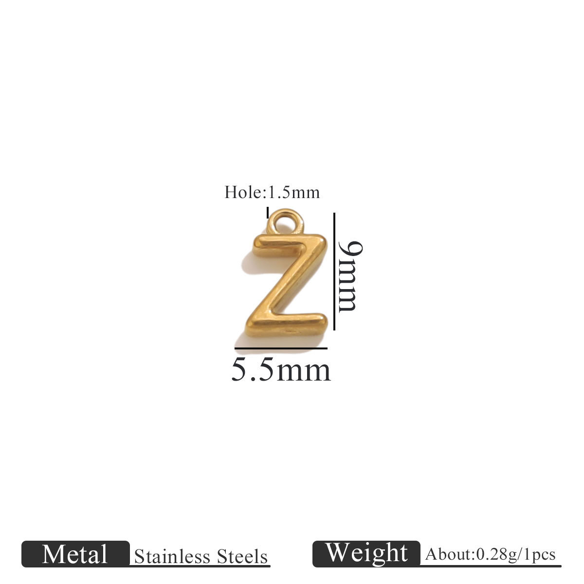 Gold circled letter-z