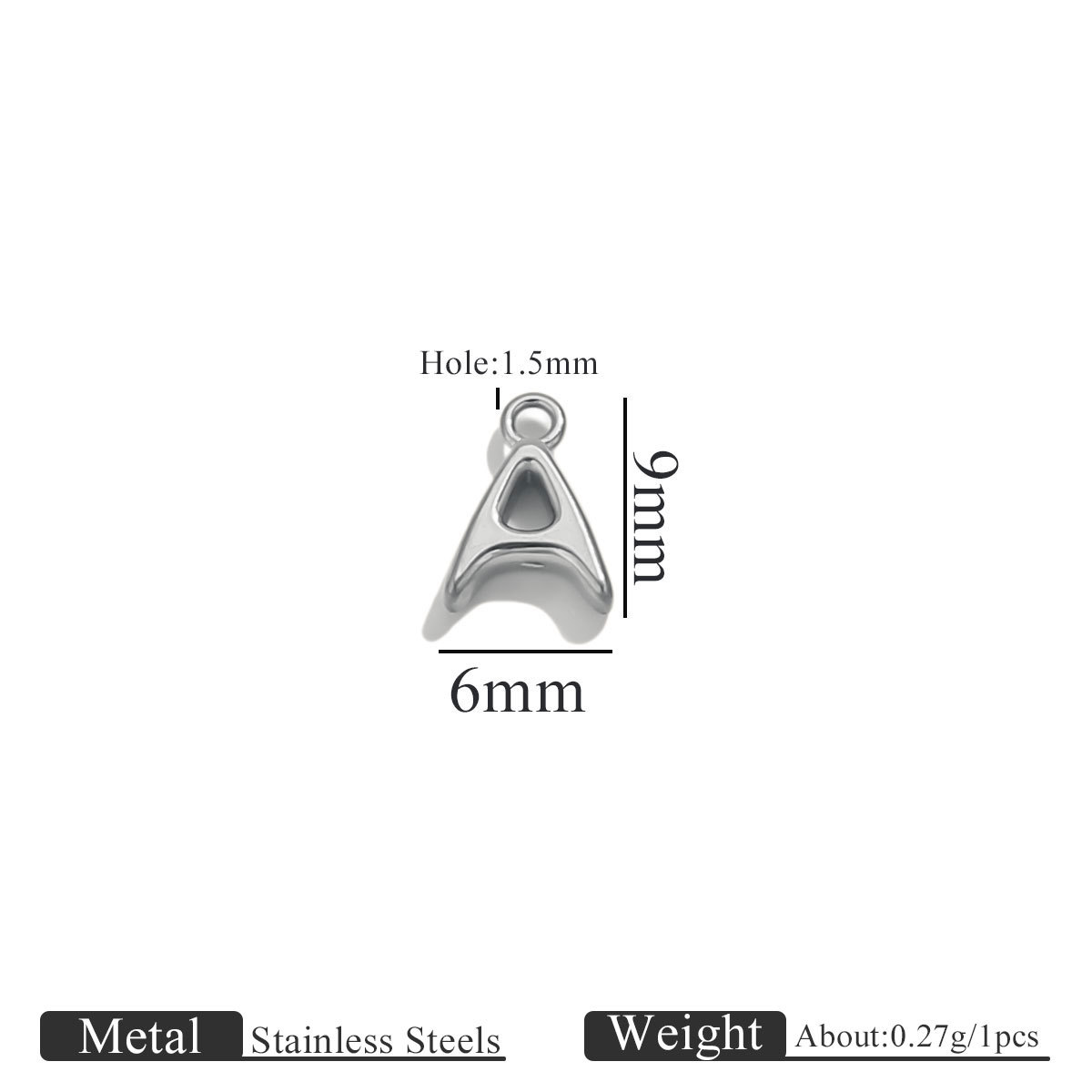 Steel color ring letter-a