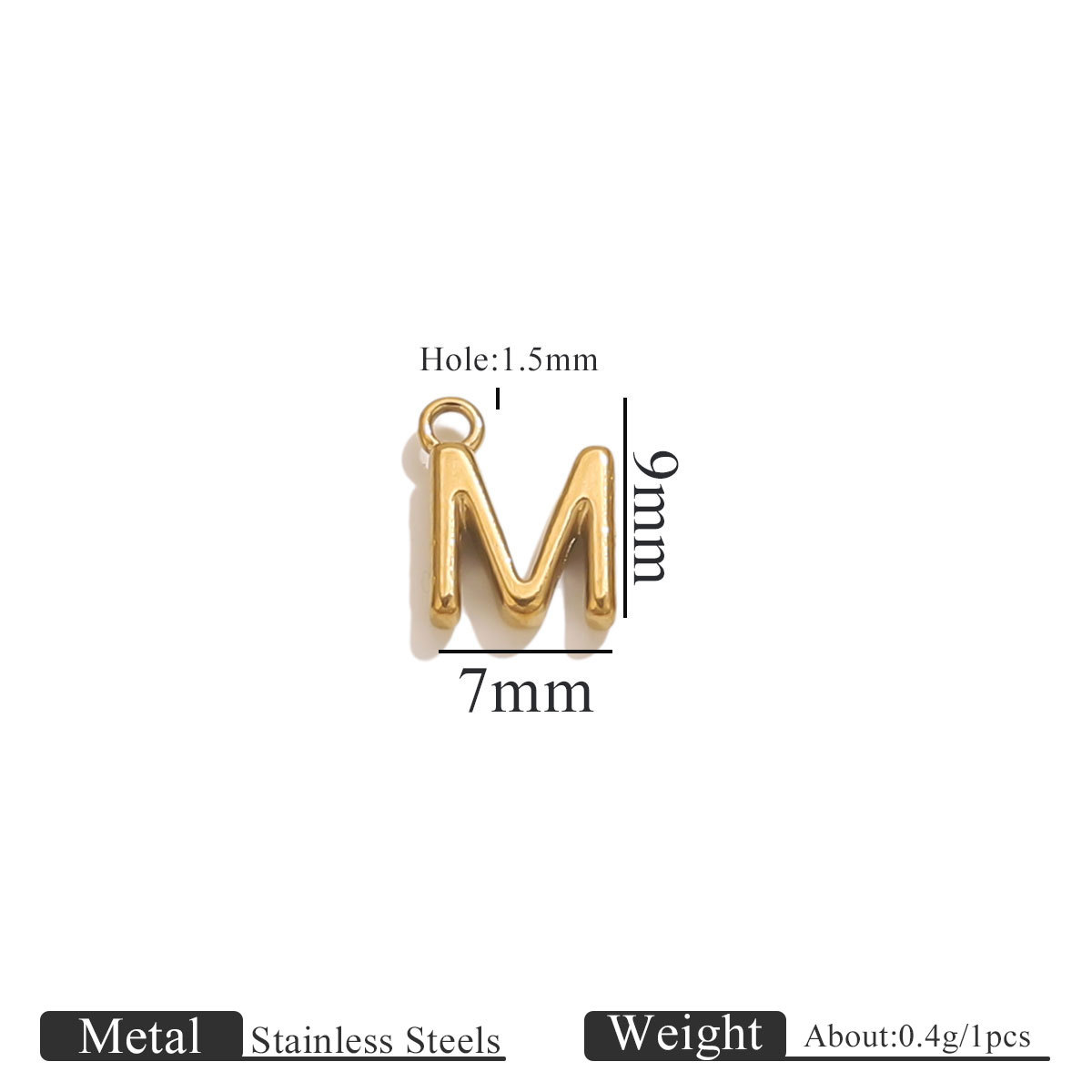 13:Gold circled letters-m
