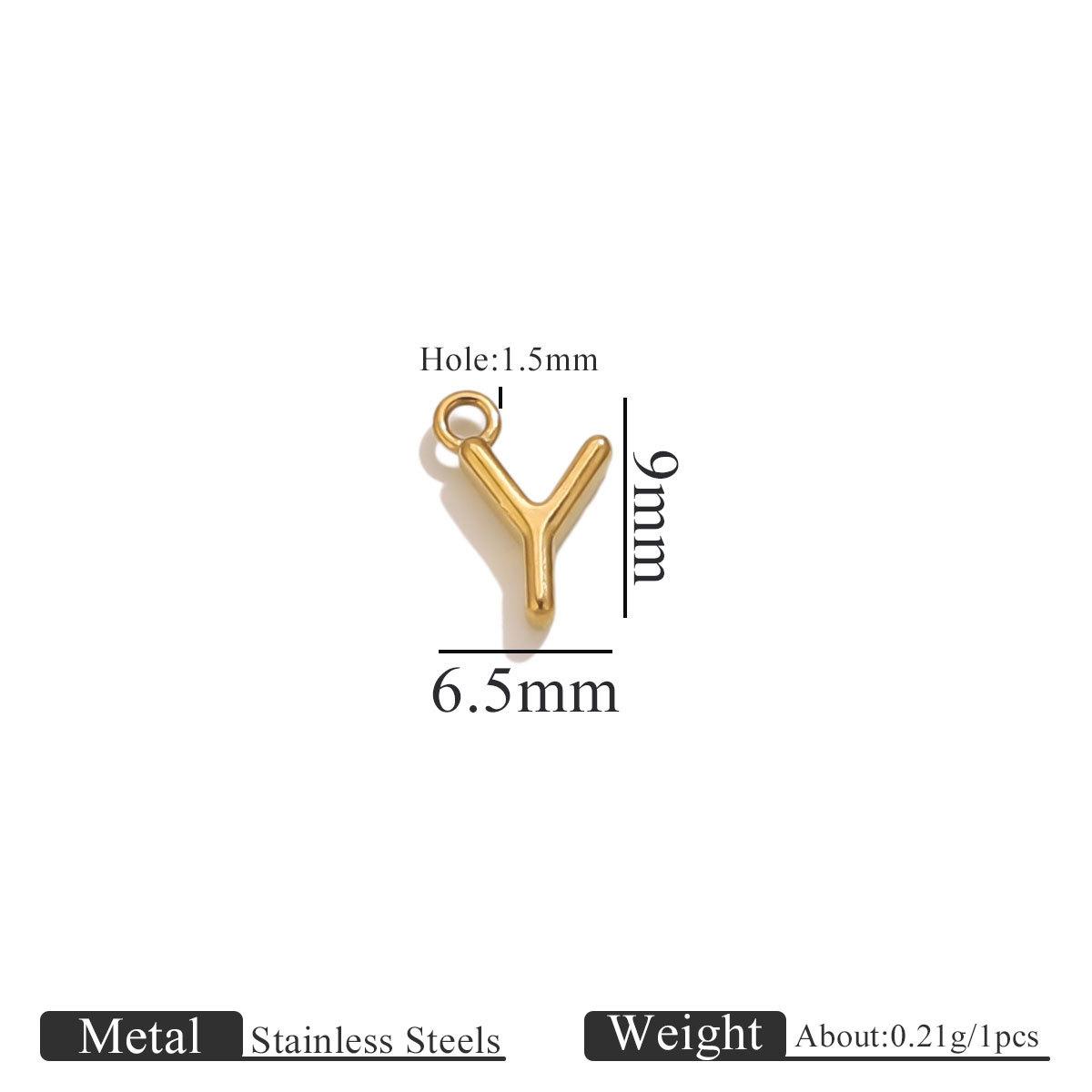 25:Gold circled letter-y